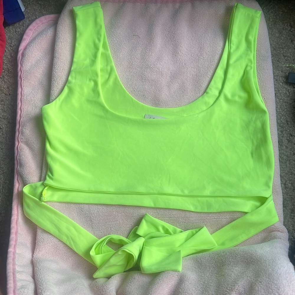 Neon Green crop top